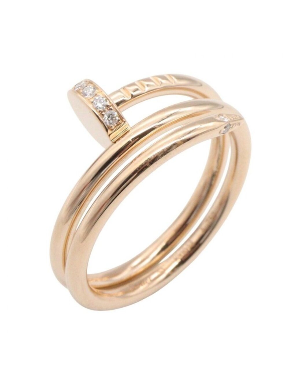 Cartier Ring Juste un Clou Double Diamond 18k Pink Gold